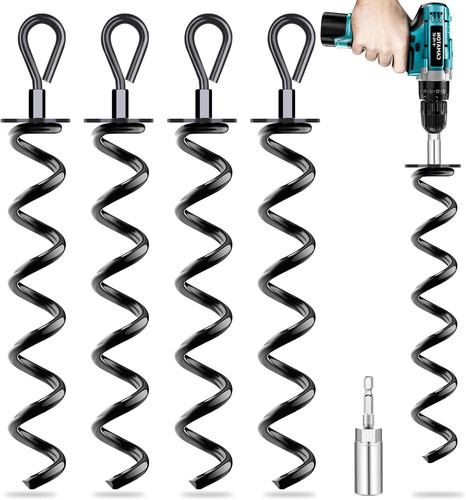 Pack spiral ground anchors - 4,
