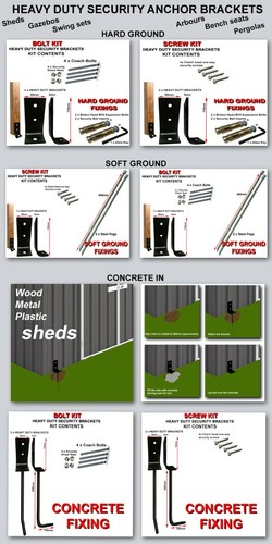 Shed security anchor brackets - anchor,