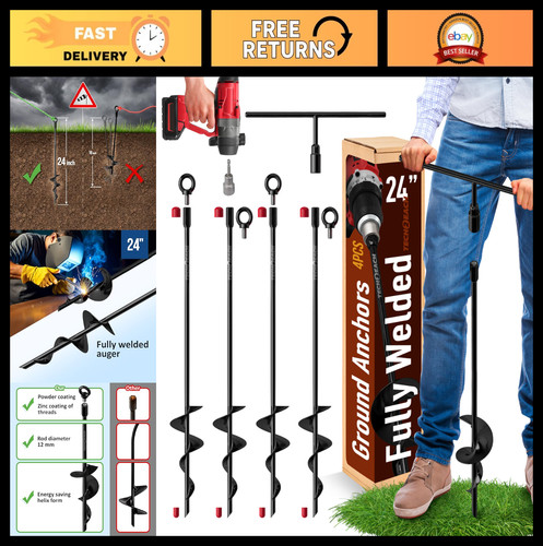 Heavy duty ground anchors - 24",