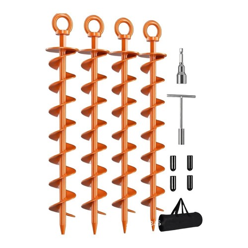 4pc ground anchor - 4pc, screws