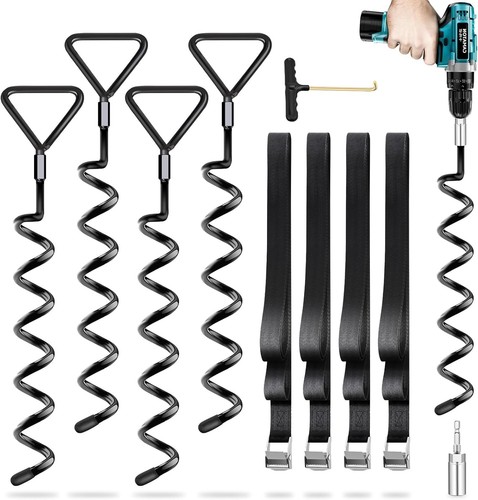 Easy install ground anchor set - anchor,